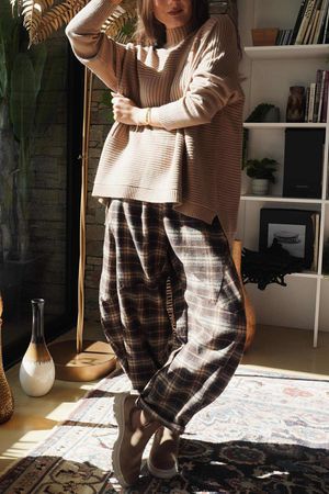 Charli Turtle Ribby Knit Jumper Camel 